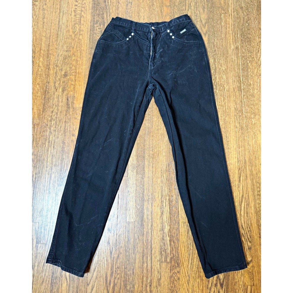 Vintage 90s Rockies Black Jeans High Rise Western Yoke Size 17/18 X-Long USA